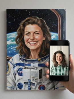 Astronauta – Personalizowany Portret na Płótnie🚀