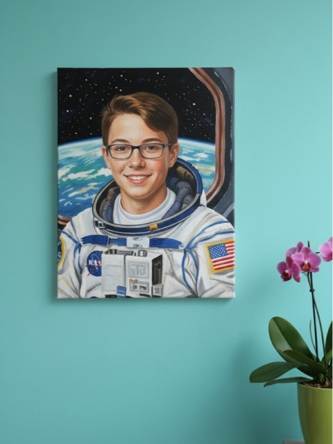 Astronauta – Personalizowany Portret na Płótnie🚀