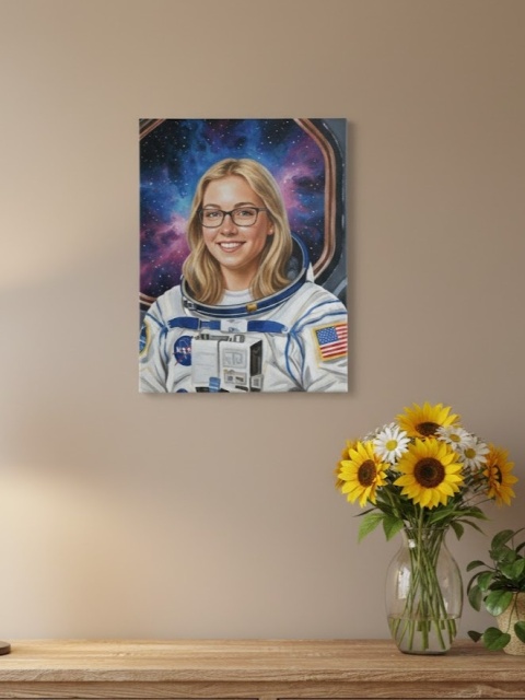 Astronauta – Personalizowany Portret na Płótnie🚀