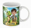 DINO ODKRYWCA – Personalizowany Kubek z Nadrukiem