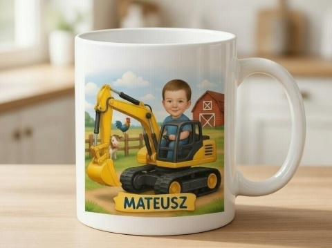 KIEROWCA KOPARKI - Personalizowany Kubek z Nadrukiem