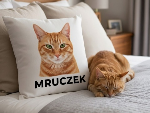 Personalizowana poduszka z portretem Twojego kota