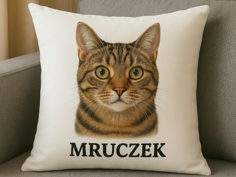 Personalizowana poduszka z portretem Twojego kota
