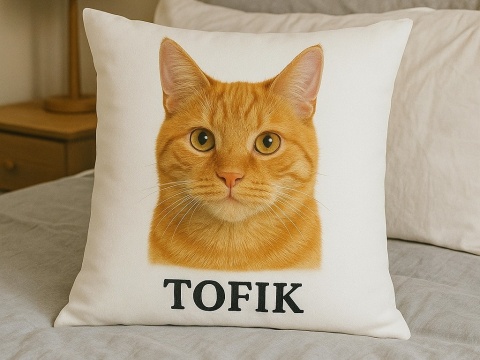 Personalizowana poduszka z portretem Twojego kota