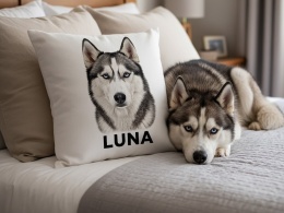 Personalizowana poduszka z portretem Twojego psa