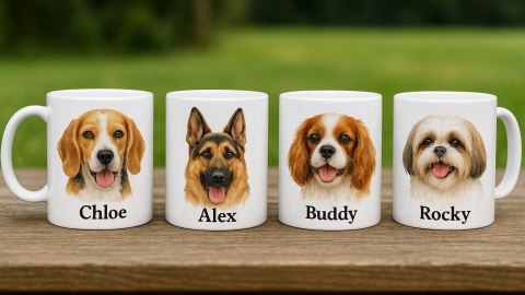 Personalizowany kubek z portretem psa