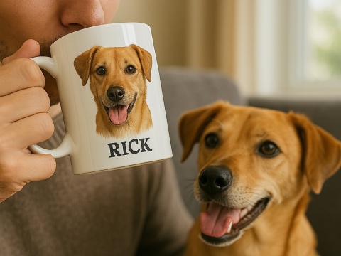 Personalizowany kubek z portretem psa