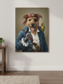 Twój Pies jako Pirat – Personalizowany Śmieszny Portret na Płótnie (40x30cm)