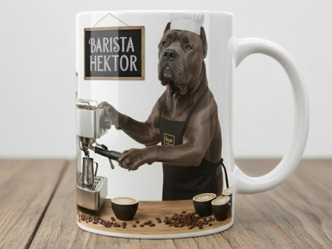 Twój Pupil Barista - Personalizowany Kubek z Psem lub Kotem jako Barista