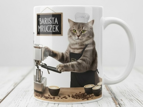 Twój Pupil Barista - Personalizowany Kubek z Psem lub Kotem jako Barista
