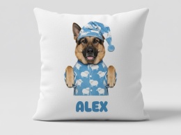 Twój Pupil Śpioch – Personalizowana Poduszka z Psem lub Kotem w Piżamkach
